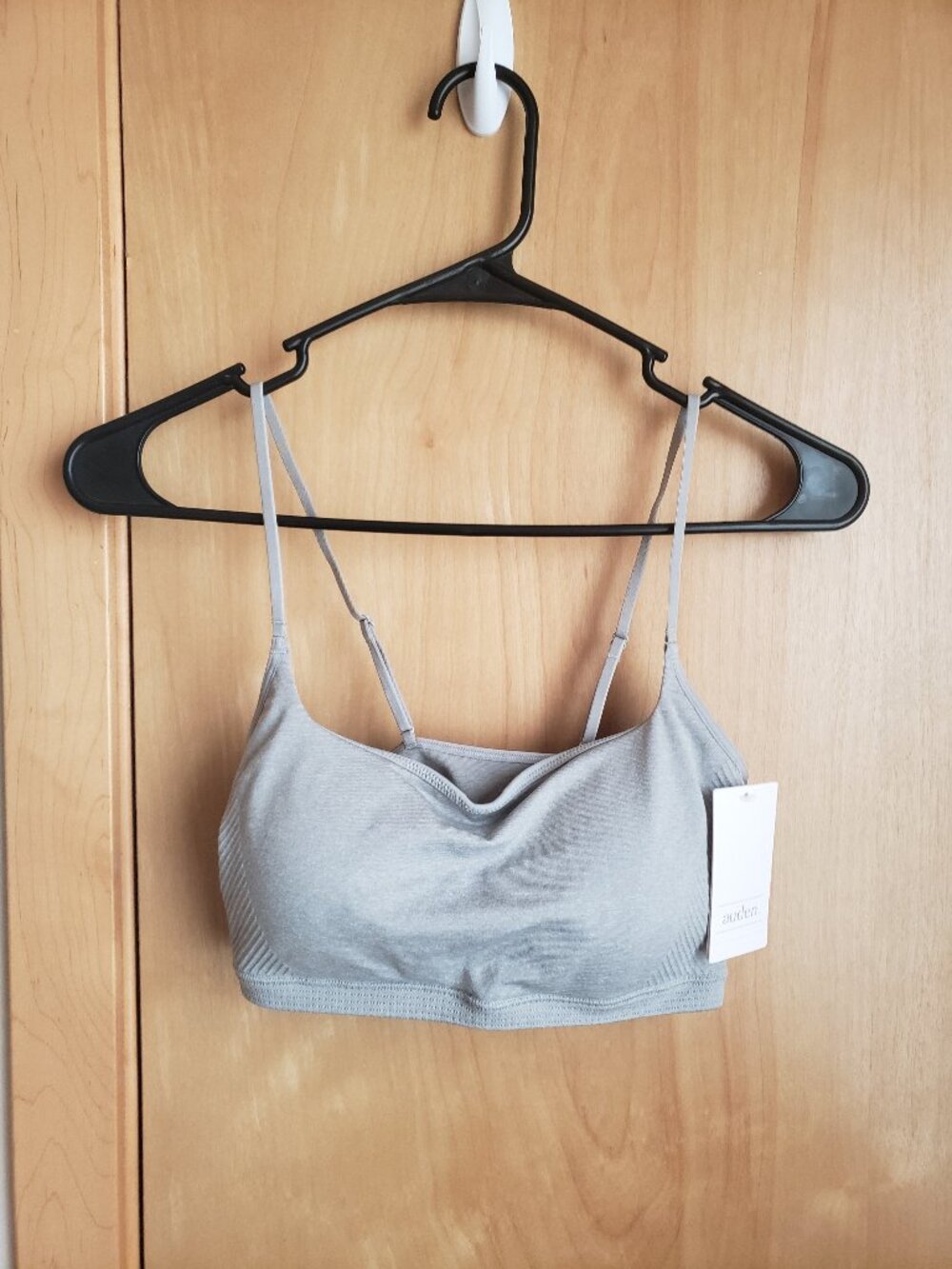 Auden Light Gray Bralette Removable Padding Medium NWT